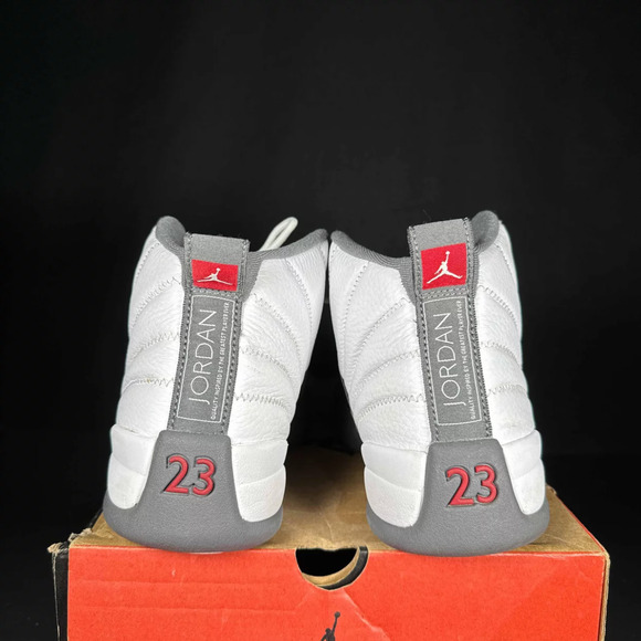 Jordan Men\'s White and Gray Athletic Shoes with Red Jumpman